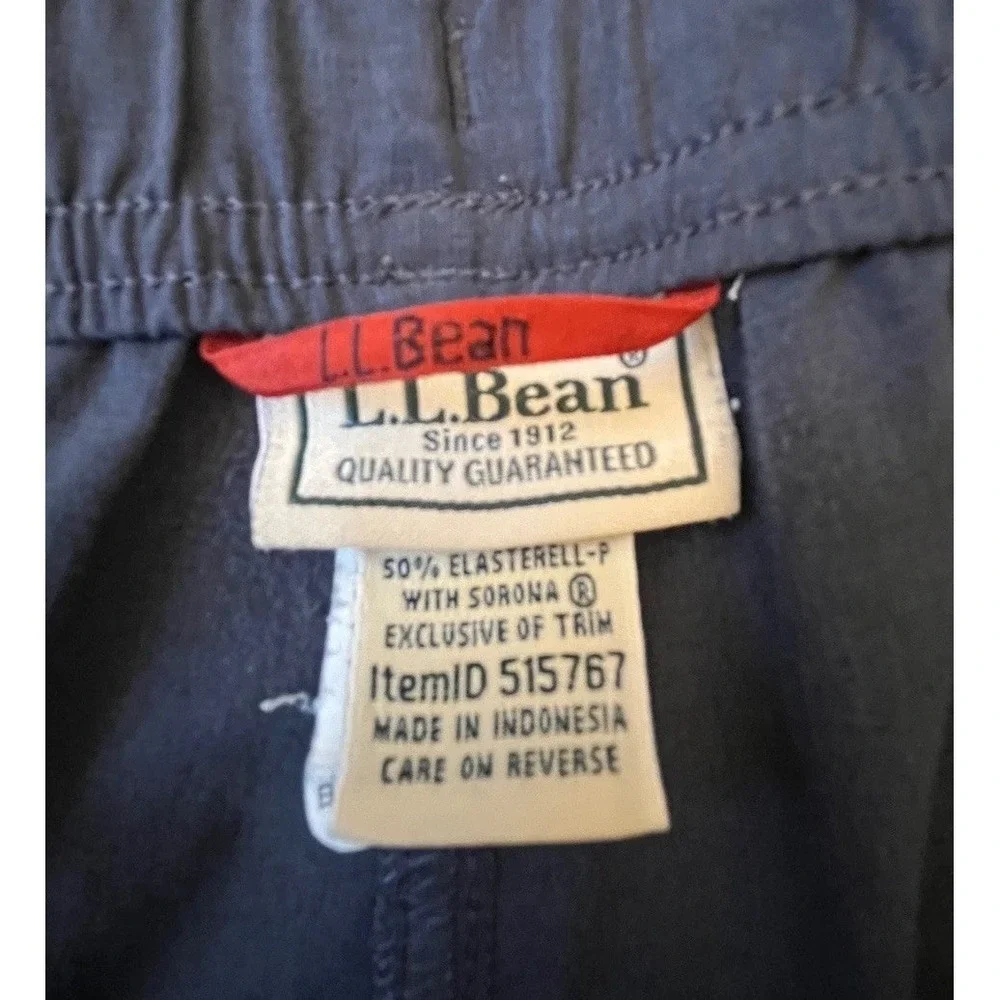 LL Bean Mens Multisport Joggers Blue Hiking Pants 515767 Large 28 Inseam